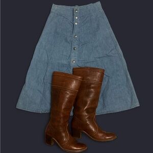 Denim A-Line Skirt